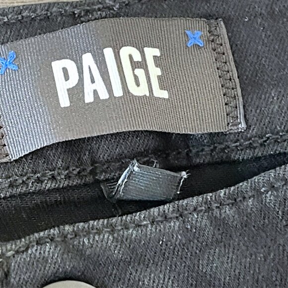 Paige Federal Jeans Mens Size 32 Black Shadow Straight Preppy Stretch Classic - Picture 6 of 16